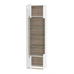 Meuble Vitrine Blanc Décor Bois Clair -WOOOD Soldes 78cbe06a0a3141a9be2a5f5fc4a13af7