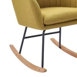 Fauteuil ELSA Tissu Gris Rocking Chair -WOOOD Soldes 7df9fe6f24c84d0fb98c3da416313cd6