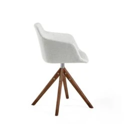 Chaise Pivotante En Tissu Et Bois Noyer -WOOOD Soldes 7e3043dd702e4f71abbd3c6466d2b9bc