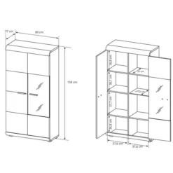 Armoire Vitrine ELEN NISKA LED 11 Armoire Vitrine ELEN NISKA LED -WOOOD Soldes 8129019493754e6d82cd93279deb7ebd