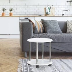 Table D’appoint Blanche 2 Niveaux 11 Table D’appoint Blanche 2 Niveaux -WOOOD Soldes 8687288e6bb74493adb9b7631555d705