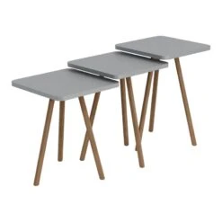 Set De 3 Tables D'appoint Hobro 33 Set De 3 Tables D'appoint Hobro -WOOOD Soldes 8847de5666cb4d39bb6a9564c7582c05