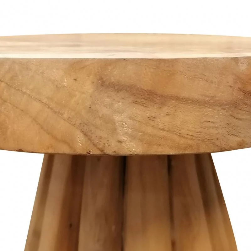 Bout Canapé Plateau Rond Piètement Teck 5 Bout Canapé Plateau Rond Piètement Teck – Image 3