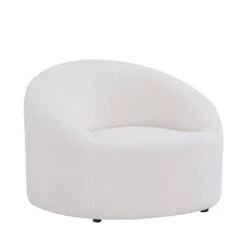 Fauteuil Design En Bouclette Ivoire
