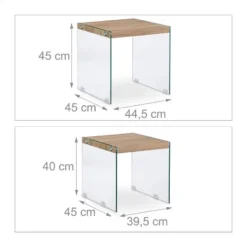 Set De 2 Table Gigogne Bois Pieds Verre 15 Set De 2 Table Gigogne Bois Pieds Verre -WOOOD Soldes 9639aa8023e540b3ba011f6d654ab392