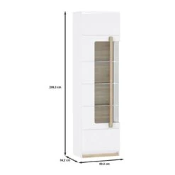 Meuble Vitrine Blanc Décor Bois Clair -WOOOD Soldes 9c80176ddfac48b4a58d91ca0ba4dffb