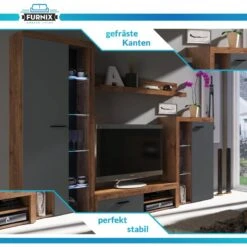 FURNIX Ensemble Meubles Rivay Sans LED -WOOOD Soldes 9feb4d1725f24b8e97d1c22eee09bab1