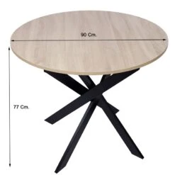 Table à Manger Ronde ZEN, Couleur Chêne -WOOOD Soldes a94e874e11804324a66572b67a9a7aa2