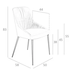 Chaise à Manger Velours Et Similicuir. -WOOOD Soldes a9a4d3c517c143cb921c41fb744b7b83