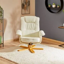 Fauteuil Relaxation + Repose-pied CHARLY -WOOOD Soldes ac533a76bf8c4aae98f31658cb18845f