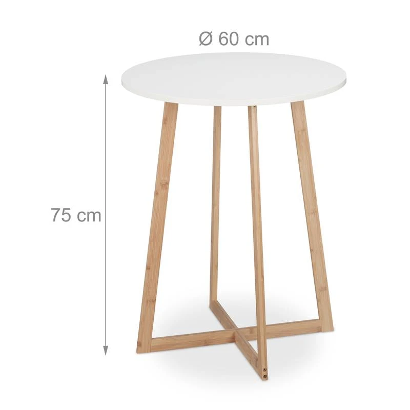 Guéridon Blanc En Bambou 10 Guéridon Blanc En Bambou – Image 8