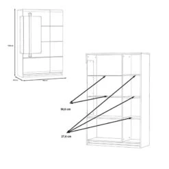 Vitrine 2 Portes Blanc Laqué - ALEXIANE -WOOOD Soldes badfa2bd26d0492489df59eabe9ec3b4