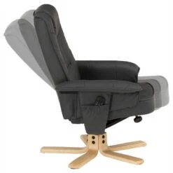 Fauteuil Relaxation + Repose-pied CHARLY -WOOOD Soldes bb11480e3cfa480ca7367a9957d65060