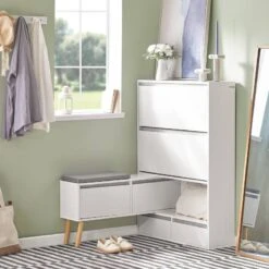 Meuble à Chaussures FSR134-W -WOOOD Soldes bd457f527eb04ba1a7aabcb22780d14d