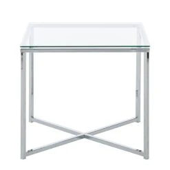 Table D'appoint Cross 11 Table D'appoint Cross -WOOOD Soldes beistelltisch cross glas klar eckig 427361