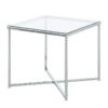Table D'appoint Cross -WOOOD Soldes beistelltisch cross glas klar eckig 427369