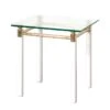 Table D'appoint Moselle IV 1 Table D'appoint Moselle IV -WOOOD Soldes beistelltisch moselle iv stahl massivholz vergoldet hochglanz weiss 1427635