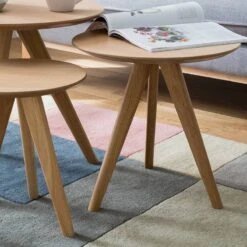 Table D’appoint Past II (3 éléments) -WOOOD Soldes beistelltisch set past past ii 3 teilig eiche teilmassiv 4872596