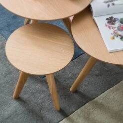 Table D’appoint Past II (3 éléments) -WOOOD Soldes beistelltisch set past past ii 3 teilig eiche teilmassiv 4872600