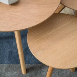 Table D’appoint Past II (3 éléments) -WOOOD Soldes beistelltisch set past past ii 3 teilig eiche teilmassiv 4872604