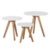 Tables Gigognes Past (lot De 3) -WOOOD Soldes beistelltische past 3er set weiss lackiert 359580