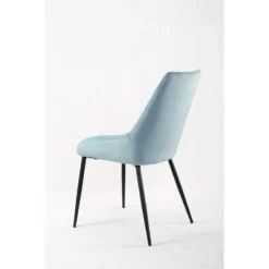 2 Chaises En Velours Bleu - JAZZY -WOOOD Soldes bf26bddd614d47d88a9d1ec1480161dc