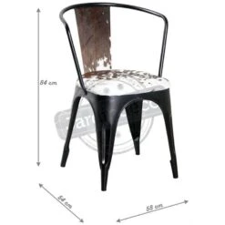 Chaise En Métal Et Peau De Vache -WOOOD Soldes bf69c2782e7d458fb86a09b7cb9c06c1