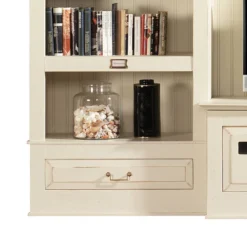 Ensemble TV Azjana I -WOOOD Soldes buecherregal azjana inkl leiter pinie massiv elfenbein 449939