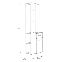 Meuble Entrée Miroir, Rangement - NINA -WOOOD Soldes c14b3d614d5c46209ec5d973d92687e0