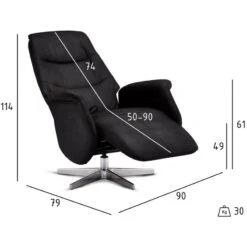 Fauteuil Relax Delta Noir -WOOOD Soldes c35b033fb0d84bcdab108daef97143a4