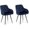 Chaises à Accoudoirs Nadja Bleu Lot De 2 -WOOOD Soldes c8942ea778024a05a242efaa1bd04294