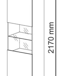 Armoire Vitrine RavennaB 60x42x217 -WOOOD Soldes ccc4378b7d3a47c4a4e3ea5c582b9c29