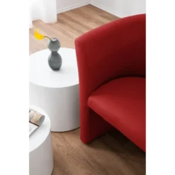 Fauteuil Cocktail Sinclair -WOOOD Soldes cocktailsessel sinclair kunstleder rot 5141568