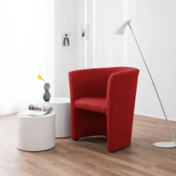 Fauteuil Cocktail Sinclair -WOOOD Soldes cocktailsessel sinclair kunstleder rot 5141572