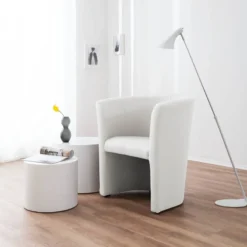 Fauteuil Cocktail Sinclair -WOOOD Soldes cocktailsessel sinclair kunstleder weiss 5141392