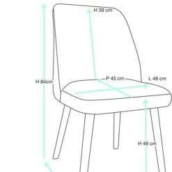 Chaise Scandinave Velours DIMA 15 Chaise Scandinave Velours DIMA -WOOOD Soldes d569af7c1767423195156b11f6f75321