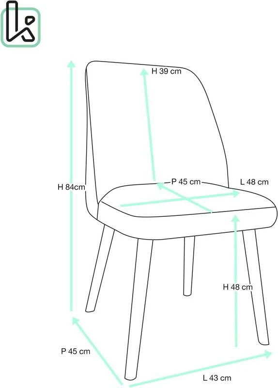 Chaise Scandinave Velours DIMA 7 Chaise Scandinave Velours DIMA – Image 5
