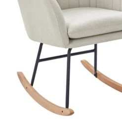 Fauteuil ELSA Tissu Gris Rocking Chair -WOOOD Soldes d9bc7f2a293d40418ec2b6b5877a5aa9