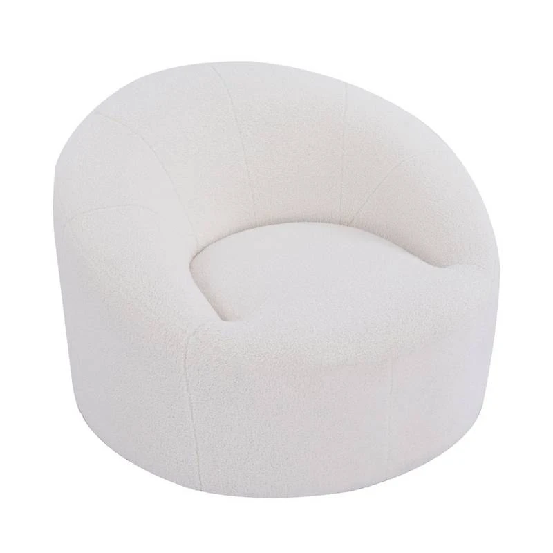 Fauteuil Design En Bouclette Ivoire 6 Fauteuil Design En Bouclette Ivoire – Image 4