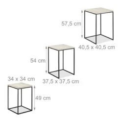 Tables Gigogne Carrées Jeu De 3 -WOOOD Soldes ddb3ff624383472399406f33010b134a