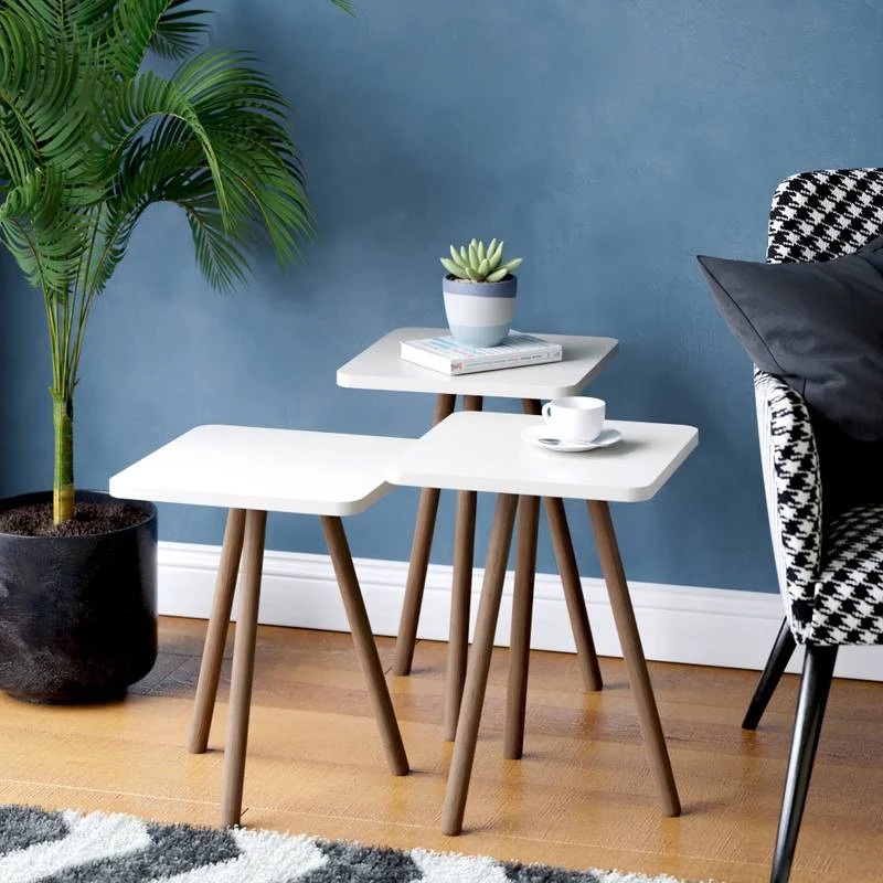 Set De 3 Tables D'appoint Hobro 9 Set De 3 Tables D'appoint Hobro – Image 7