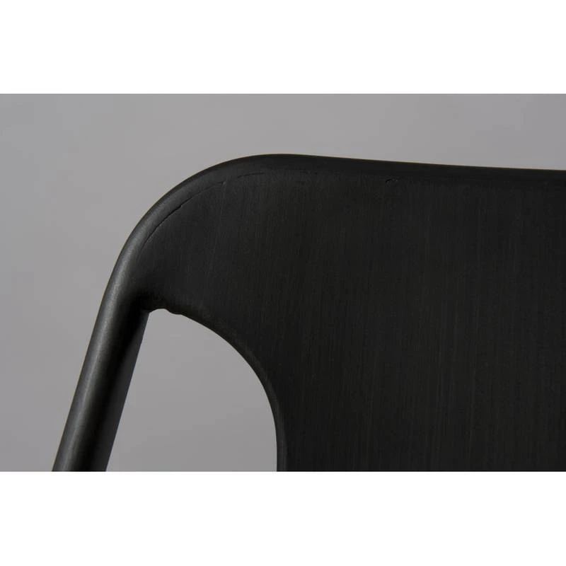 Lot De 2 Chaises En Acacia Et Acier Noir 5 Lot De 2 Chaises En Acacia Et Acier Noir – Image 3