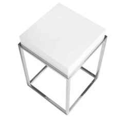 Table D'angle En Bois Blanc Et Acier -WOOOD Soldes edcbbe63a4924b14b0f147e143935e82