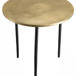 Table D'appoint Ronde Aluminium Doré D51