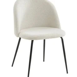 Chaise En Tissu Bouclette Et Métal Aimée