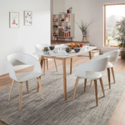 Table Bjelland 17 Table Bjelland -WOOOD Soldes esstisch bjelland eiche teilmassiv eiche weiss 150 x 80cm 4216820