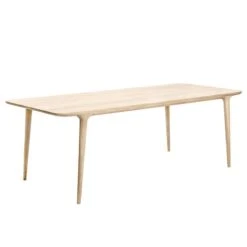 Table Fleek -WOOOD Soldes esstisch fawn eiche massiv eiche weiss geoelt 160 x 90 cm 3867256