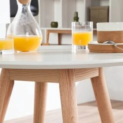 Table LINDHOLM Ronde -WOOOD Soldes esstisch lindholm ii eiche teimassiv 80 x 80 cm 4136356