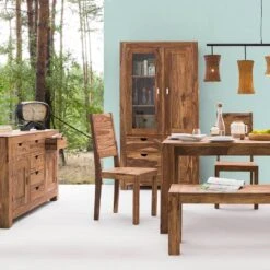 Chaises Yoga (lot De 2) 23 Chaises Yoga (lot De 2) -WOOOD Soldes esszimmerstuhl yoga 2er set sheesham massiv natur 4105092