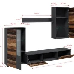 FURNIX Ensemble Meubles Sarai Sans LED 7 FURNIX Ensemble Meubles Sarai Sans LED -WOOOD Soldes f148562870604b47a768779b8b160d66